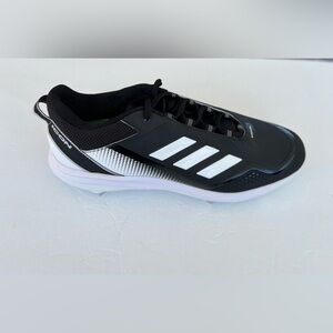 Adidas Icon 7 Men's Baseball Metal Cleats Size 15 Black White Silver FZ1558 New